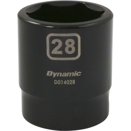 Tools 1/2"" Drive 6 Point Metric, 28mm Standard Length, Impact Socket -  DYNAMIC, D014028